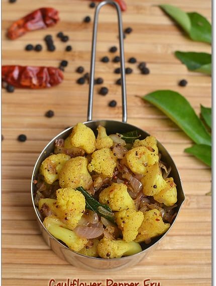 Cauliflower Pepper Fry Recipe –&hellip;