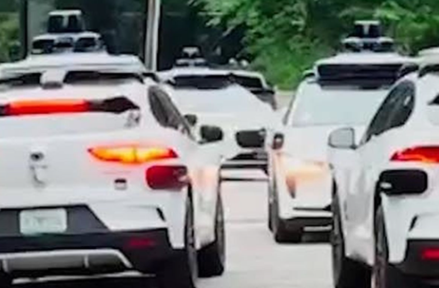 Confused driverless taxis take over streets in American suburb