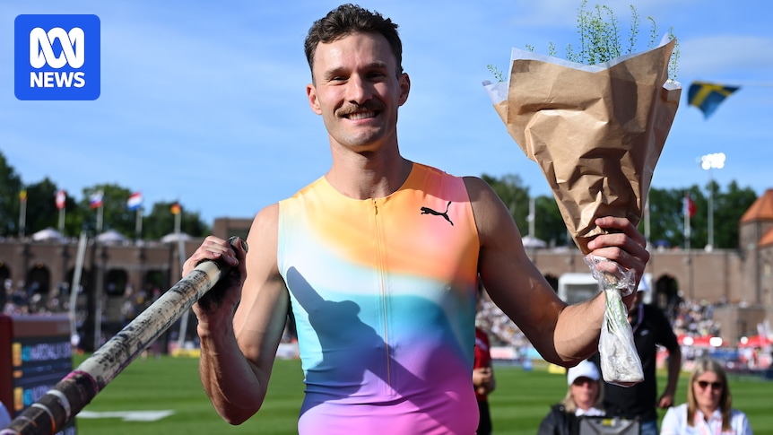 Australia’s Kurtis Marschall defeats Armand Duplantis in men’s pole vault at Stockholm Diamond League