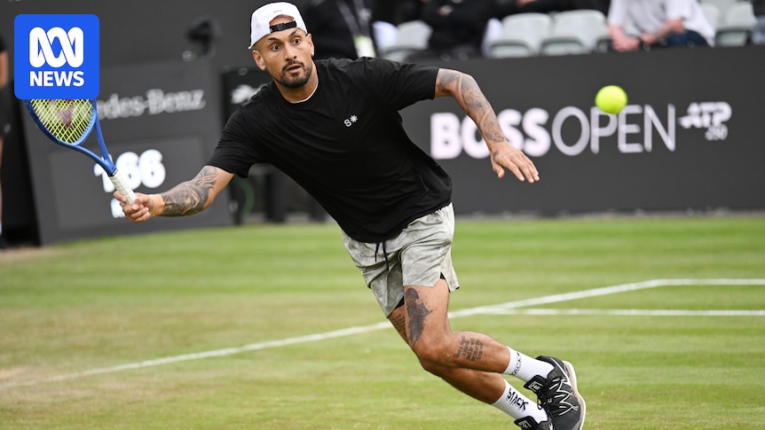 Nick Kyrgios wins opening match in Stuttgart after…