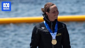 Moesha Johnson swimming in World Cup gold, with&hellip;