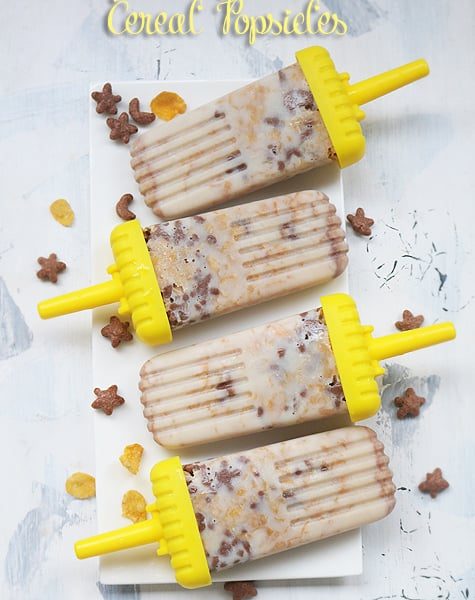 Breakfast Cereal Popsicles Recipe – Sharmis Passions