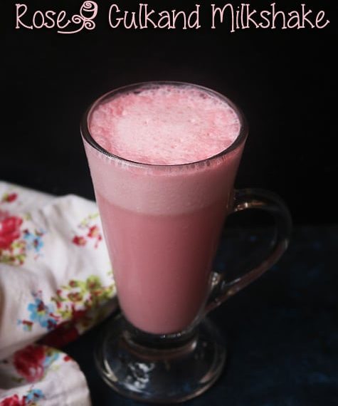 Gulkand Milkshake Recipe – Sharmis Passions