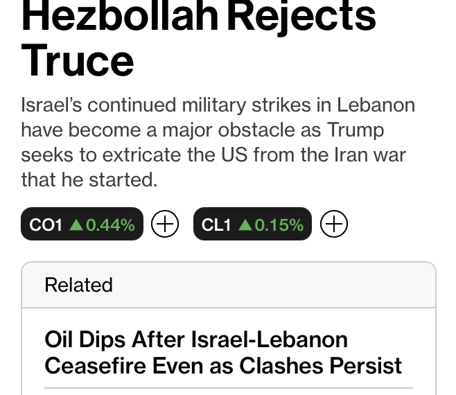 Iran War: Hezbollah Rejects Israel-Favoring Ceasefire, Casting More Doubt on “Deal”: Iran Agrees to Inspection of Bushehr Plant but No Enriched Uranium Concessions; Trump Warned of Oil Cliff as Private Debt Fund Wobbles Rise
