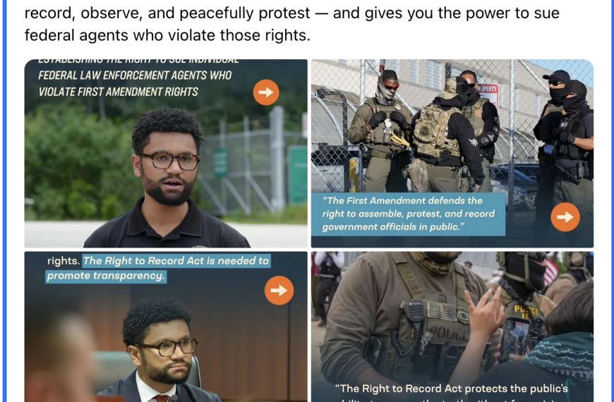 Under Right to Record Act, People Could Sue Federal Agents for First Amendment Violations