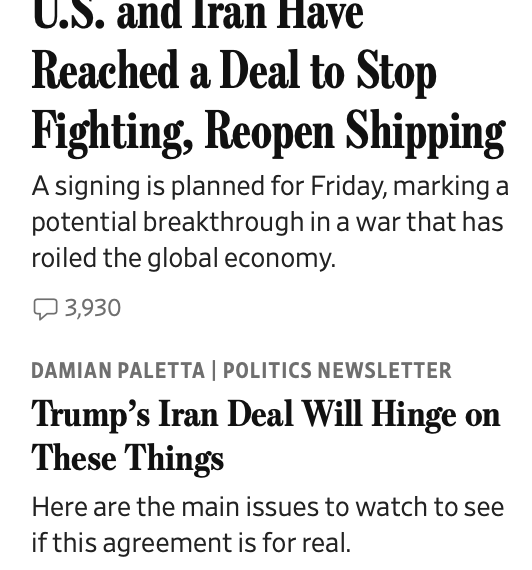 Iran War: Iran and US Announce Signing of Memorandum of Understanding for Friday, Amid Doubts About Status of Terms, Israel Sabotage; Iran Claims Blockade and Hostilities on All Fronts to End Monday Night