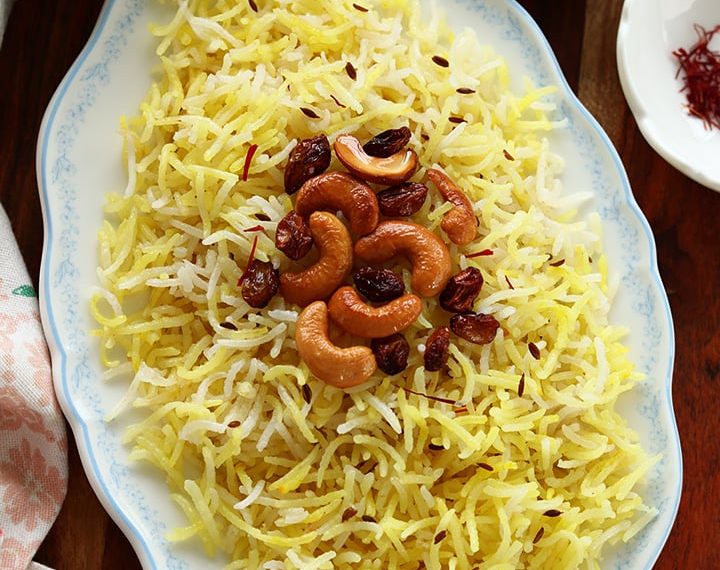 Saffron Rice Recipe – Sharmis Passions