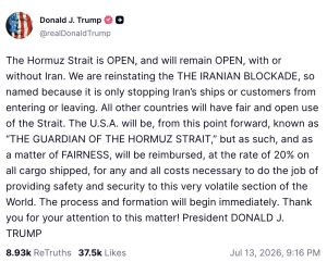 Iran War: Trump Lashes Himself to Strait of&hellip;