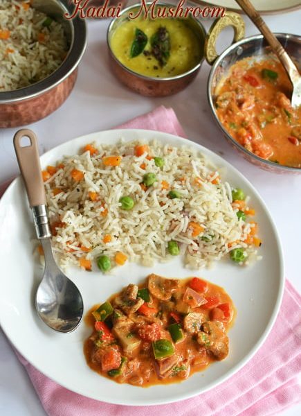 Kadai Mushroom Recipe – Sharmis Passions