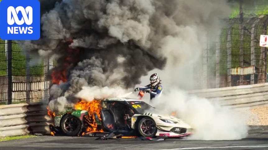 Driver Ollie Millroy praises ‘superhero’ Loek Hartog for pulling him from flaming Ferrari