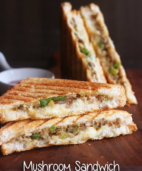 Mushroom Sandwich | Grilled Mushroom Sandwich