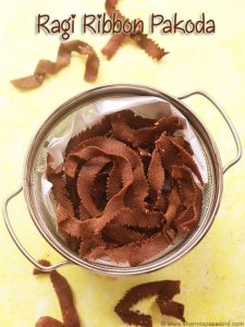 Ragi Ribbon Pakoda Recipe – Sharmis Passions