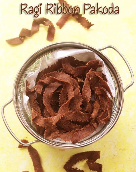 Ragi Ribbon Pakoda Recipe – Sharmis Passions