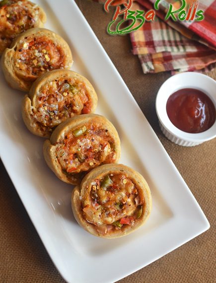 Pizza Pinwheel Recipe – Sharmis Passions