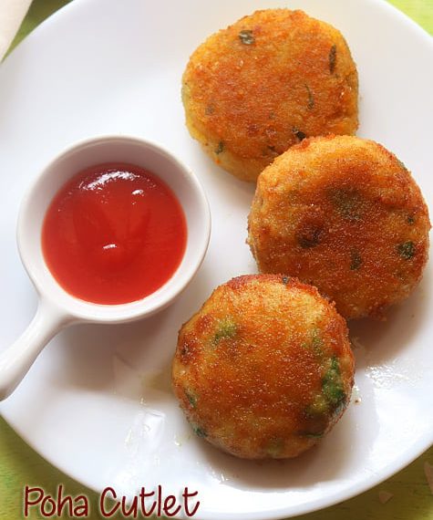 Poha Cutlet Recipe – Sharmis Passions