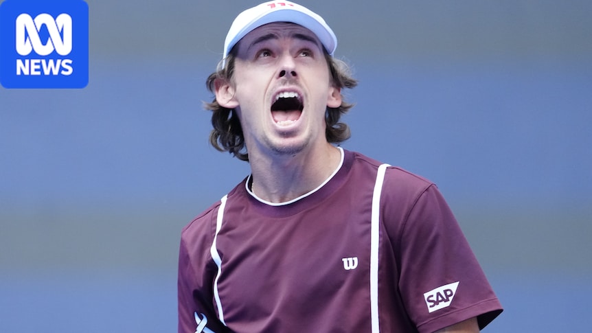 Alex de Minaur reaches China Open quarterfinal after furious battle with qualifier Quentin Halys
